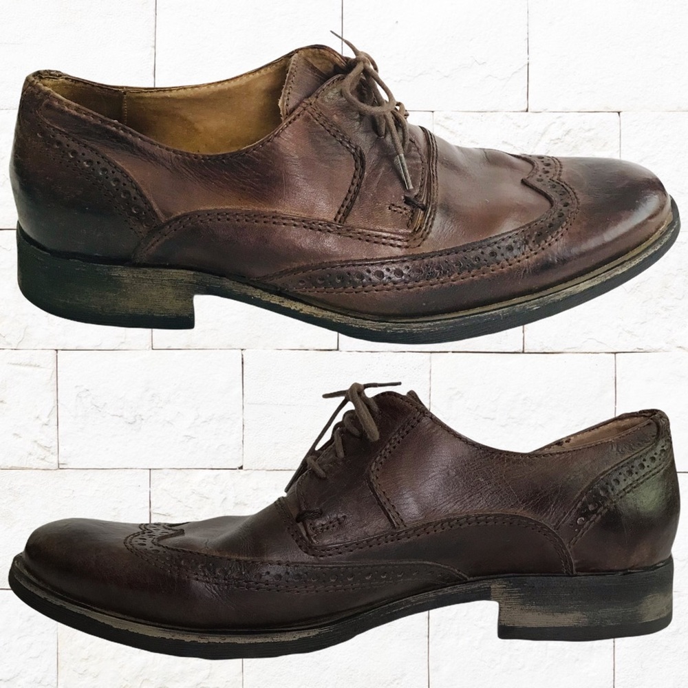 Steve Madden Handmade Benchmade Chapman Brown Oxfords 9D